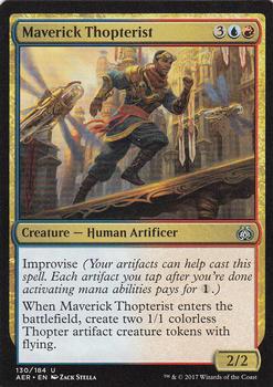 2017 Magic the Gathering Aether Revolt #130 Maverick Thopterist Front