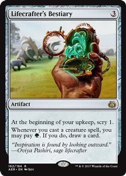 2017 Magic the Gathering Aether Revolt #162 Lifecrafter's Bestiary Front