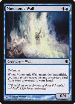 2013 Magic the Gathering Commander 2013 #50 Mnemonic Wall Front