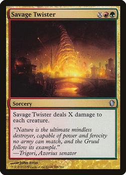 2013 Magic the Gathering Commander 2013 #208 Savage Twister Front