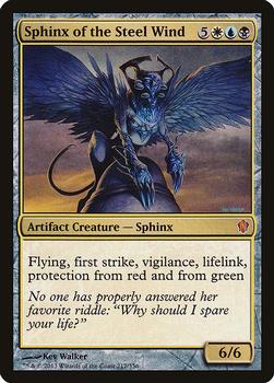 2013 Magic the Gathering Commander 2013 #217 Sphinx of the Steel Wind Front