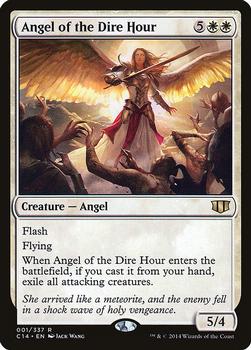 2014 Magic the Gathering Commander 2014 #1 Angel of the Dire Hour Front