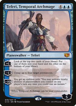 2014 Magic the Gathering Commander 2014 #19 Teferi, Temporal Archmage Front