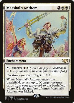 2014 Magic the Gathering Commander 2014 #77 Marshal's Anthem Front