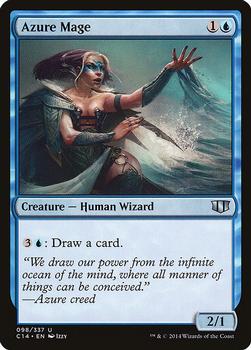 2014 Magic the Gathering Commander 2014 #98 Azure Mage Front