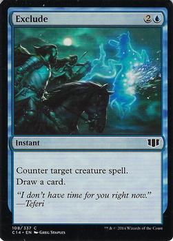 2014 Magic the Gathering Commander 2014 #108 Exclude Front