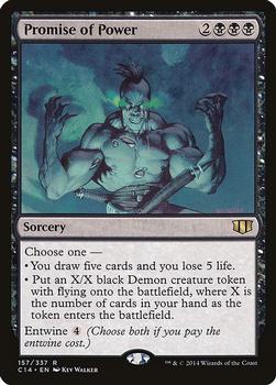 2014 Magic the Gathering Commander 2014 #157 Promise of Power Front