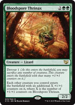 2015 Magic the Gathering Commander 2015 #33 Bloodspore Thrinax Front