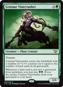 2015 Magic the Gathering Commander 2015 #35 Centaur Vinecrasher Front