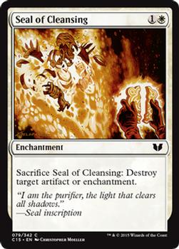 2015 Magic the Gathering Commander 2015 #79 Seal of Cleansing Front