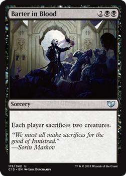 2015 Magic the Gathering Commander 2015 #115 Barter in Blood Front