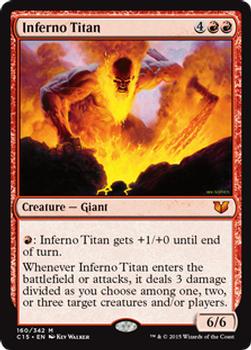 2015 Magic the Gathering Commander 2015 #160 Inferno Titan Front