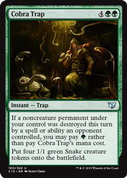 2015 Magic the Gathering Commander 2015 #180 Cobra Trap Front
