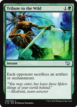 2015 Magic the Gathering Commander 2015 #206 Tribute to the Wild Front
