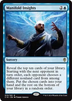 2016 Magic the Gathering Commander #10 Manifold Insights Front