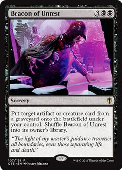 2016 Magic the Gathering Commander #107 Beacon of Unrest Front
