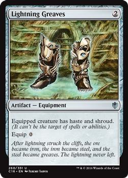 2016 Magic the Gathering Commander #260 Lightning Greaves Front