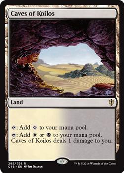2016 Magic the Gathering Commander #285 Caves of Koilos Front