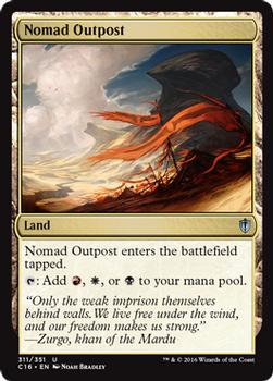 2016 Magic the Gathering Commander #311 Nomad Outpost Front