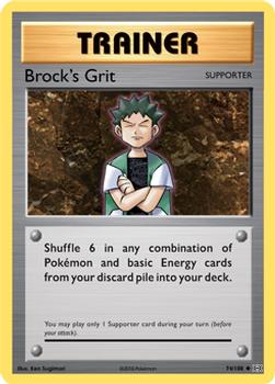 2016 Pokemon XY Evolutions #74/108 Brock's Grit Front
