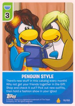 2009 Topps Club Penguin Card-Jitsu Fire #16 Penguin Style Front