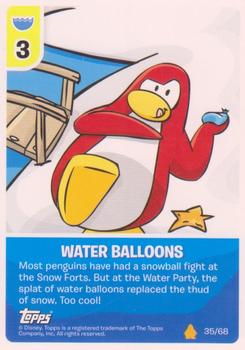 2009 Topps Club Penguin Card-Jitsu Fire #35 Water Balloons Front