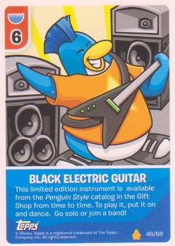2009 Topps Club Penguin Card-Jitsu Fire #46 Black Electric Guitar Front