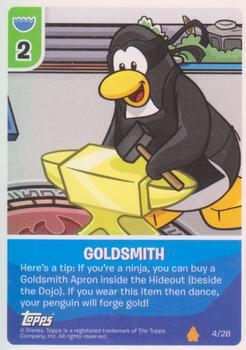 2010 Topps Club Penguin Card Jitsu Fire Expansion Deck #4 Goldsmith Front