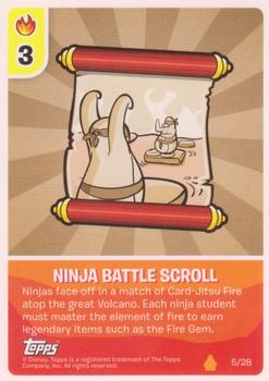 2010 Topps Club Penguin Card Jitsu Fire Expansion Deck #5 Ninja Battle Scroll Front