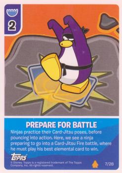 2010 Topps Club Penguin Card Jitsu Fire Expansion Deck #7 Prepare for Battle Front