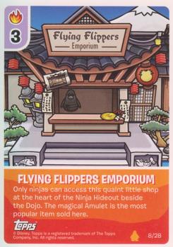 2010 Topps Club Penguin Card Jitsu Fire Expansion Deck #8 Flying Flippers Emporium Front