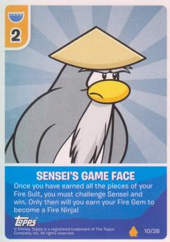 2010 Topps Club Penguin Card Jitsu Fire Expansion Deck #10 Sensei's Game Face Front