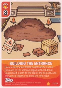 2010 Topps Club Penguin Card Jitsu Fire Expansion Deck #11 Building the Entrance Front