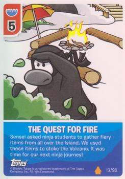 2010 Topps Club Penguin Card Jitsu Fire Expansion Deck #13 The Quest for Fire Front