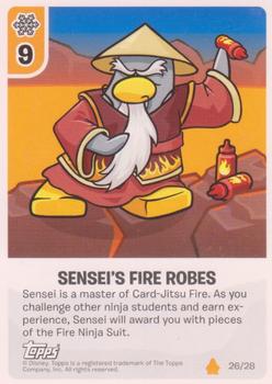 2010 Topps Club Penguin Card Jitsu Fire Expansion Deck #26 Sensei's Fire Robes Front