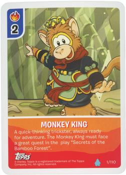 2010 Topps Club Penguin Card-Jitsu Water #1 Monkey King Front