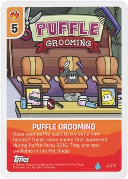 2010 Topps Club Penguin Card-Jitsu Water #4 Puffle Groomisng Front