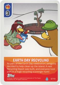 2010 Topps Club Penguin Card-Jitsu Water #9 Earth Day Recycling Front