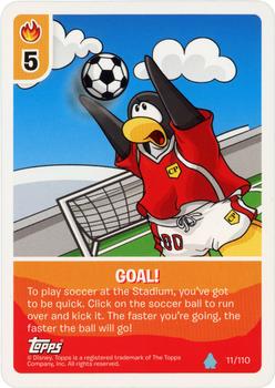 2010 Topps Club Penguin Card-Jitsu Water #11 Goal! Front