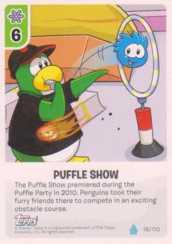 2010 Topps Club Penguin Card-Jitsu Water #18 Puffle Show Front