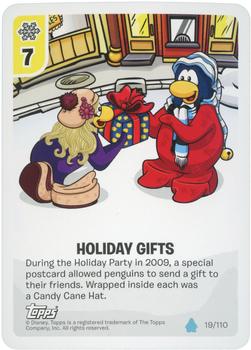 2010 Topps Club Penguin Card-Jitsu Water #19 Holiday Gifts Front