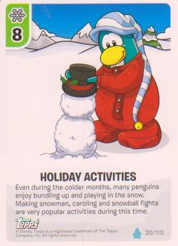 2010 Topps Club Penguin Card-Jitsu Water #20 Holiday Activities Front