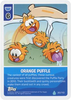 2010 Topps Club Penguin Card-Jitsu Water #30 Orange Puffle Front