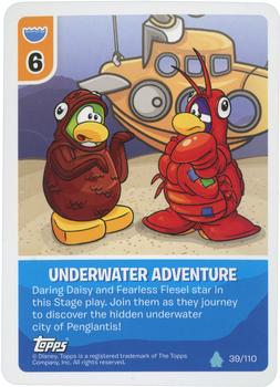 2010 Topps Club Penguin Card-Jitsu Water #39 Underwater Adventure Front