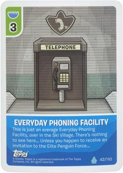 2010 Topps Club Penguin Card-Jitsu Water #42 Everyday Phoning Facility Front