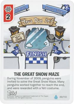 2010 Topps Club Penguin Card-Jitsu Water #49 The Great Snow Maze Front