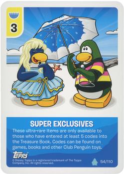 2010 Topps Club Penguin Card-Jitsu Water #54 Super Exclusives Front