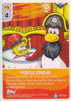 2010 Topps Club Penguin Card-Jitsu Water #60 Puffle Circus Front