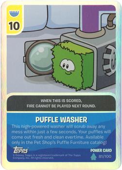 2010 Topps Club Penguin Card-Jitsu Water #81 Puffle Washer Front