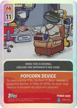 2010 Topps Club Penguin Card-Jitsu Water #86 Popcorn Device Front